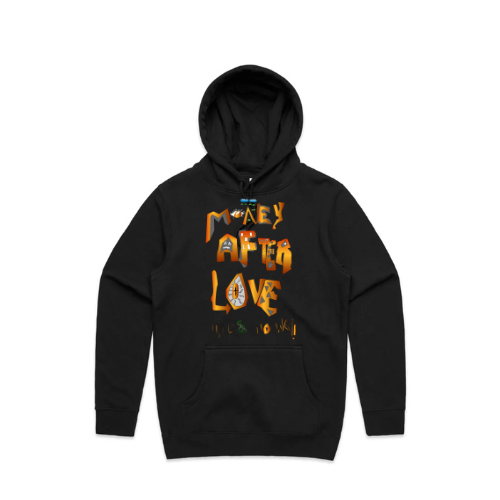 M.A.L Ghost Hoodie (Orange on Black)